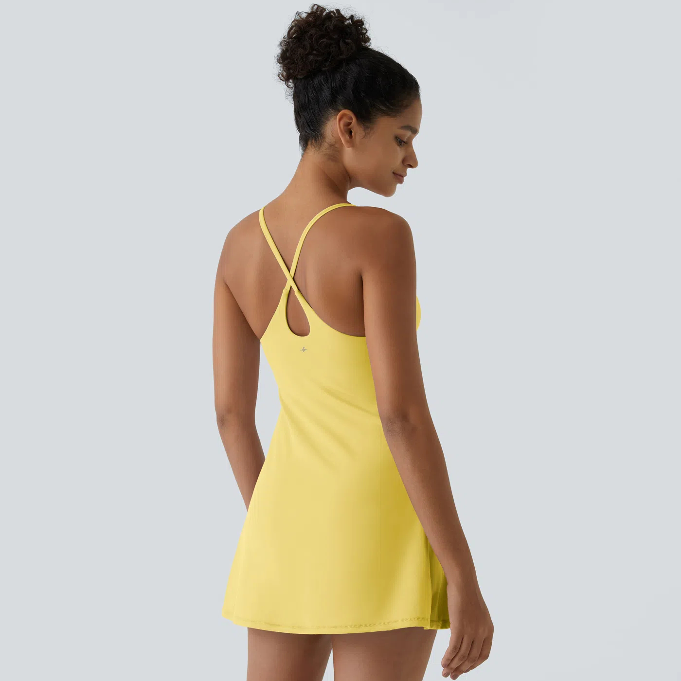 Summer Specials - Backless 2-in-1 Flare Workout Dress With Shorts Underneath